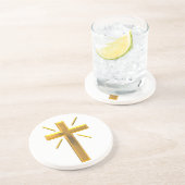 Dessous De Verre En Grès Croix d'or 4 (Côté)