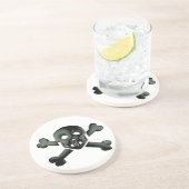 Dessous De Verre En Grès croix du crâne (Côté)