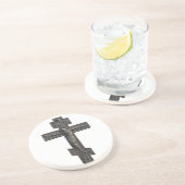 Dessous De Verre En Grès Croix orthodoxe russe (Côté)
