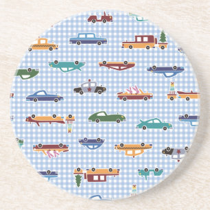 Dessous De Verre En Grès Croquis De Voiture Cute : Simple Et Simple
