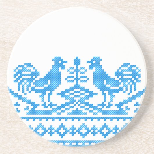 Dessous De Verre En Grès Cross-stitch (Devant)