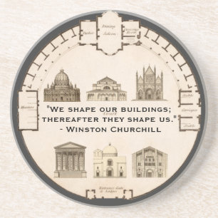 Dessous De Verre En Grès Cru de John Plaw d'architecture de Winston
