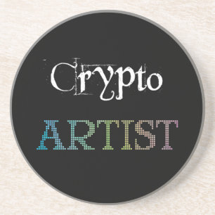 Dessous De Verre En Grès Crypto Artist Dark