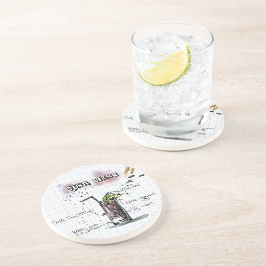 Dessous De Verre En Grès Cuba Libre (Côté)