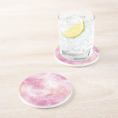 Dessous De Verre En Grès Cube de Métatron rose Géométrie sacrée (Côté)
