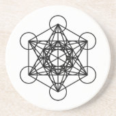Dessous De Verre En Grès Cube en Metatrons (Devant)