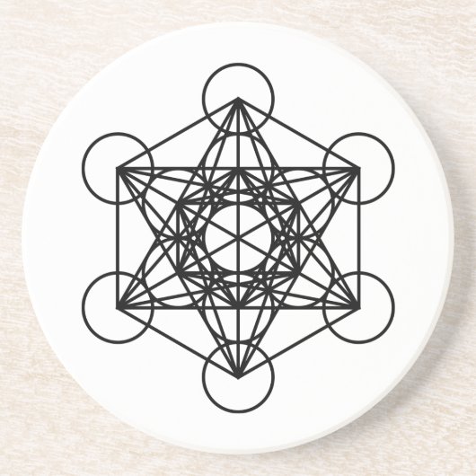 Dessous De Verre En Grès Cube en Metatrons (Devant)