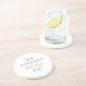 Dessous De Verre En Grès Cuisine botanique personnalisée Votre nom (Côté)