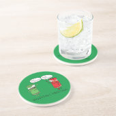 Dessous De Verre En Grès Cuisine de Noël Drôle Chef épices (Côté)