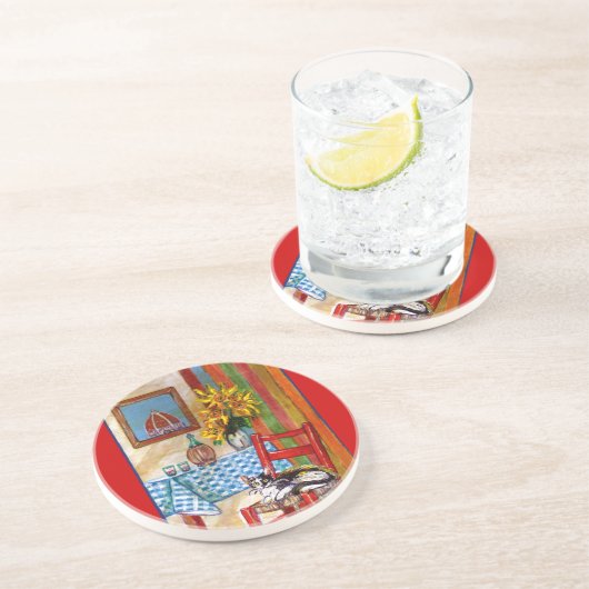 DESSOUS DE VERRE EN GRÈS CUISINE ITALIENNE À FLORENCE (Côté)