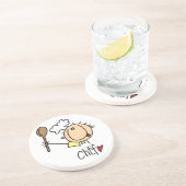 Dessous De Verre En Grès Cuisinier masculin (Côté)
