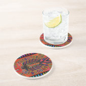 Dessous De Verre En Grès Cuna Indian Mola Flying Fish (Côté)