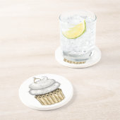 Dessous De Verre En Grès Cupcake Fiançailles doux (Côté)