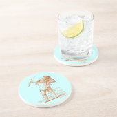 Dessous De Verre En Grès Cupid vintage (Côté)