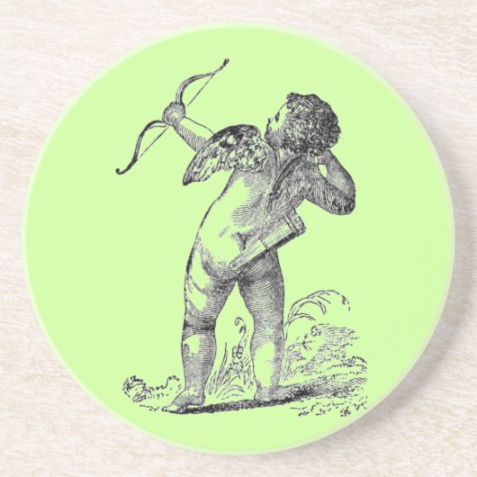 Dessous De Verre En Grès Cupid vintage (Devant)