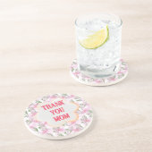 Dessous De Verre En Grès Custom and Personalized watercolor floral pattern  (Côté)