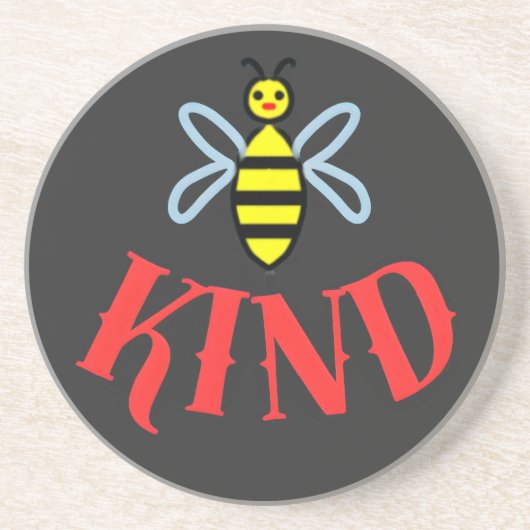 Dessous De Verre En Grès Custom Bee Kind Personalized Gift  (Devant)