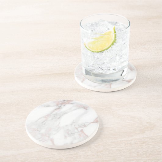 Dessous De Verre En Grès Custom Rose Gold Marble Elegant Modèle (Côté)