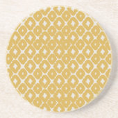 Dessous De Verre En Grès Customizable Boho Mustard Diamonds coasters (Devant)