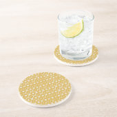 Dessous De Verre En Grès Customizable Boho Mustard Diamonds coasters (Côté)