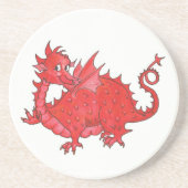 Dessous De Verre En Grès Customizable Cute Welsh Red Dragon Coaster (Devant)