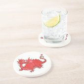 Dessous De Verre En Grès Customizable Cute Welsh Red Dragon Coaster (Côté)