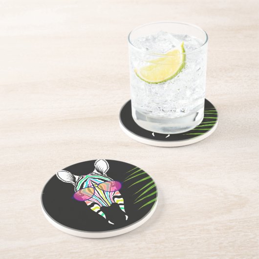 DESSOUS DE VERRE EN GRÈS CUT FUNKY ZEBRA (Côté)