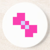 Dessous De Verre En Grès Cute 8 bits Pixel Bow (Devant)