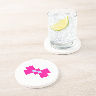 Dessous De Verre En Grès Cute 8 bits Pixel Bow