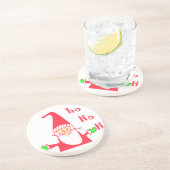 Dessous De Verre En Grès Cute Cartoon Mouse Collection Père Noël. (Côté)