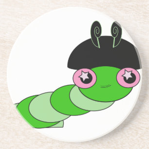 Dessous De Verre En Grès Cute Caterpillar