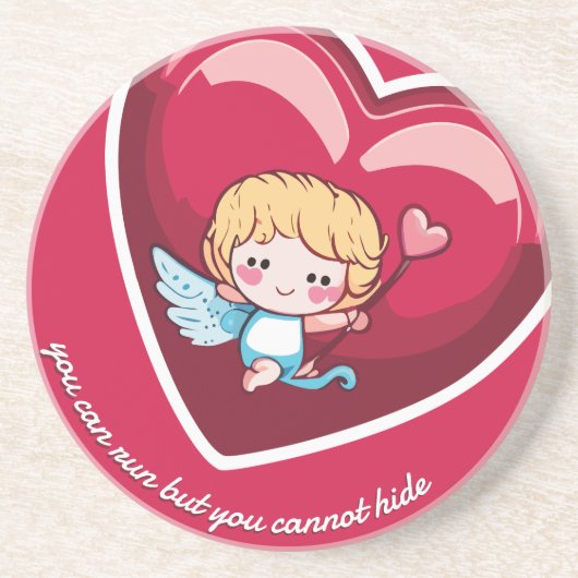 Dessous De Verre En Grès Cute Cupide (Devant)