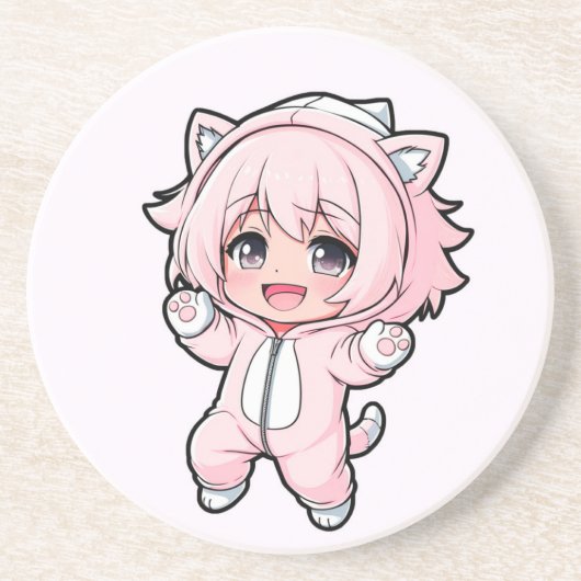 Dessous De Verre En Grès Cute Doll “In the Making” Design – Future Dream Gi (Devant)