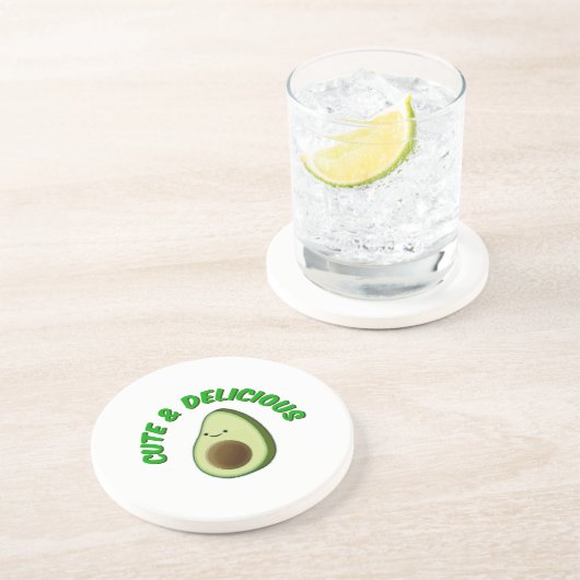Dessous De Verre En Grès Cute Et Délicieux Avocado (Côté)