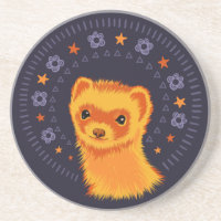 Cute Ferret Art - Colorful Smiling Design Mustelid