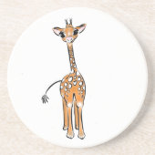 Dessous De Verre En Grès Cute Giraffe drawing, safari animals (Devant)