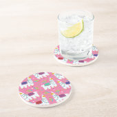 Dessous De Verre En Grès Cute Llama Motif (Côté)