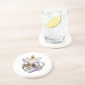 Dessous De Verre En Grès Cute Neko Chat avec nouilles Ramen Bowl Anime Japo (Côté)