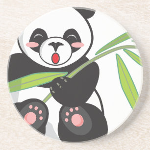 Dessous De Verre En Grès Cute Panda