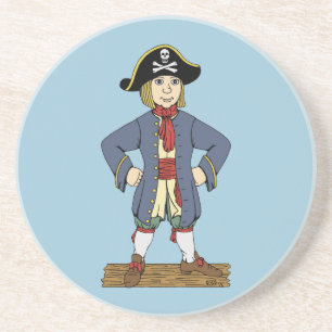Dessous De Verre En Grès Cute Pirate Lad