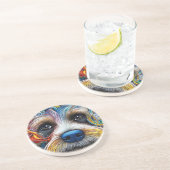 Dessous De Verre En Grès Cute Pop Art Terrier (Côté)