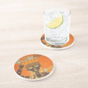 Dessous De Verre En Grès Cute Retro Van Gogh Vintage Lady Portrait.jpg