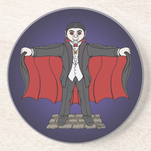Dessous De Verre En Grès Cute Vampire/Dracula (Devant)