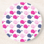 Dessous De Verre En Grès Cute Whales, Pattern of Whales, Sea Animals (Devant)