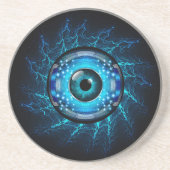 Dessous De Verre En Grès Cyber-circuit (Devant)