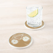 Dessous De Verre En Grès Cyclisme Art Latte (Côté)