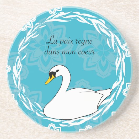 Dessous De Verre En Grès Cygne (Devant)