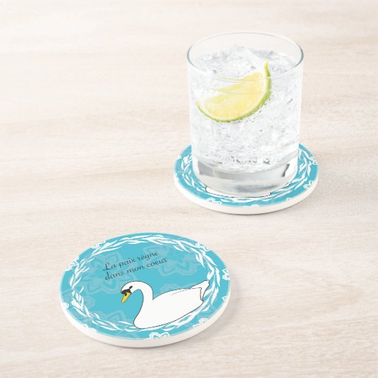 Dessous De Verre En Grès Cygne (Côté)