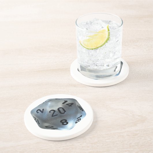 DESSOUS DE VERRE EN GRÈS D20 (Côté)