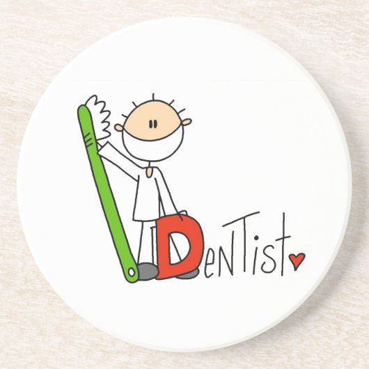 Dessous De Verre En Grès D est pour Dentiste (Devant)